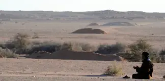 الصحراء الغربية: ماذا سيحدث في اجتماع مدريد لمناقشة تنفيذ قرار مجلس الأمن 2797؟ – بي بي سي نيوز العربية 27 فبراير 2011، رجل صحراوي في الصحراء الغربية